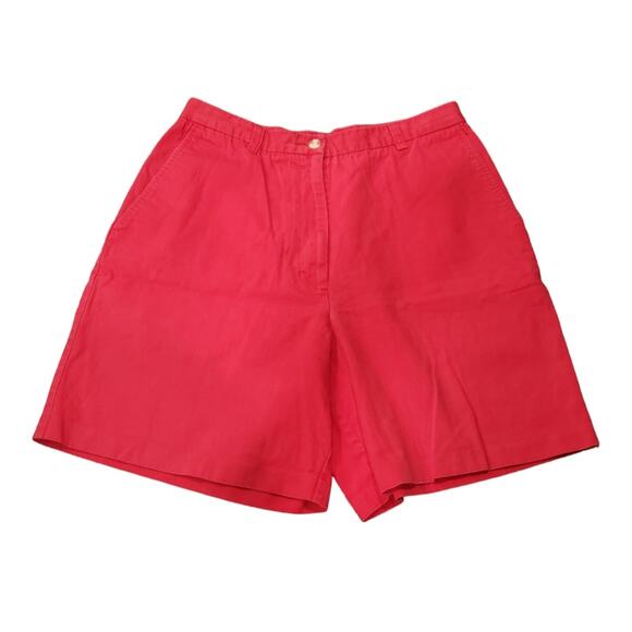 Vintage Tommy Hilfiger Golf High Rise Red Golfer 100% Cotton Shorts | Size 8 - Picture 1 of 9